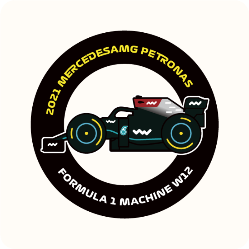 RacingDNA 2021 에프원 메르세데스 벤츠 AMG 머신 SD 그래픽 레이싱 라운드 반팔 오버핏 티셔츠